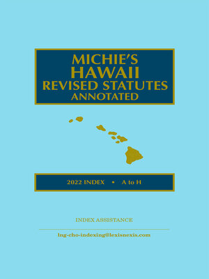 cover image of Michie's Hawaii Revised Statutes Annotated